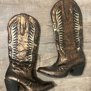 Brown Western Heeled Boots